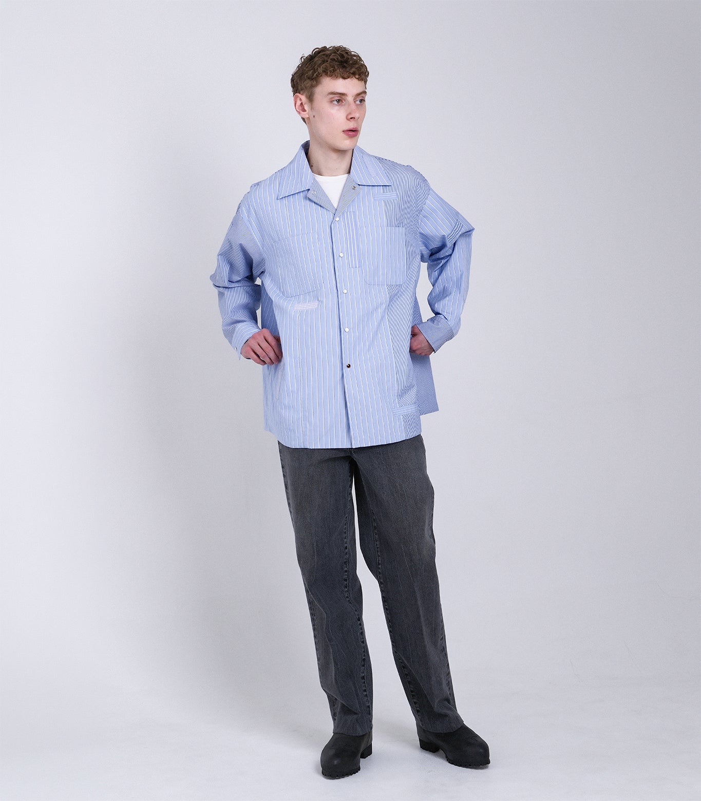 OVERSHIRT - BLUE STRIPE (MOSAIC) - TANAKA