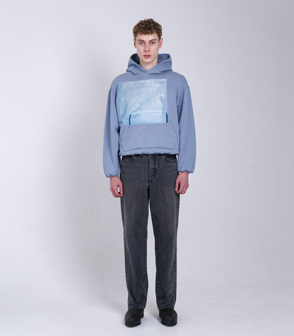 THE SWEAT HOODIE - LIGHT BLUE (FLOWER) - TANAKA
