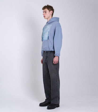 THE SWEAT HOODIE - LIGHT BLUE (FLOWER) - TANAKA