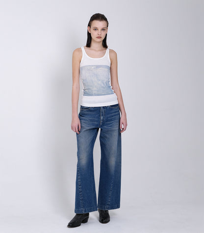 TANK TOP - LIGHT BLUE CACTUS - TANAKA