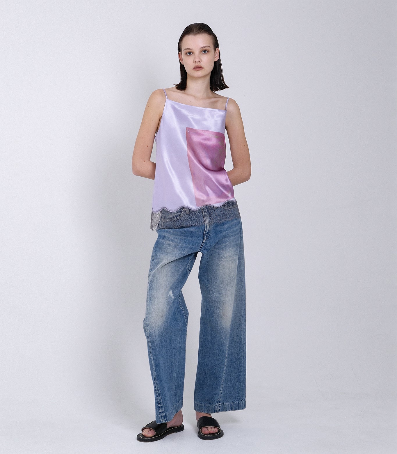 COMBI-CAMI TOP - LAVENDER (FLOWER) - TANAKA
