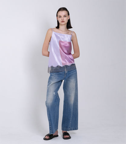 COMBI-CAMI TOP - LAVENDER (FLOWER) - TANAKA