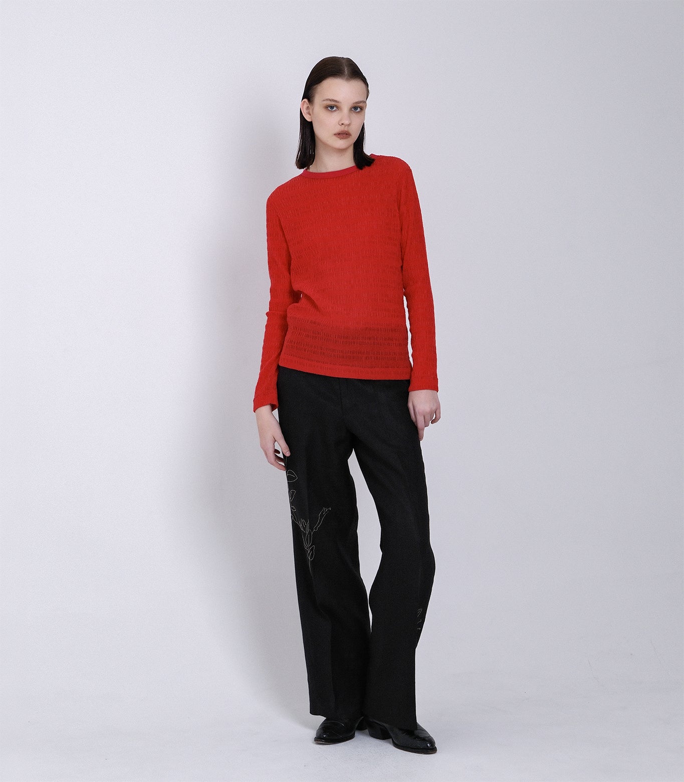 LONG SLEEVE TEE - RED - TANAKA