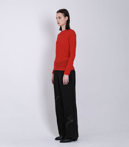 LONG SLEEVE TEE - RED - TANAKA