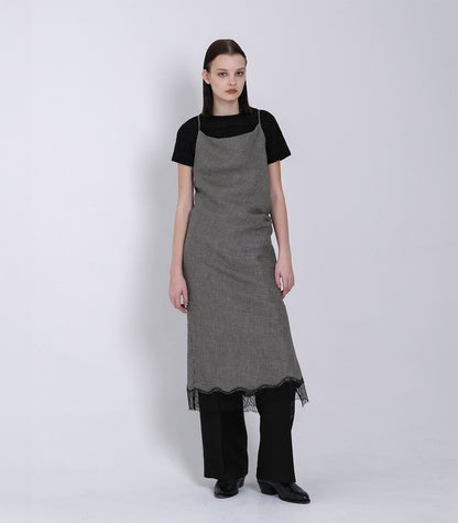SLIP DRESS - HOUNDTOOTH - TANAKA