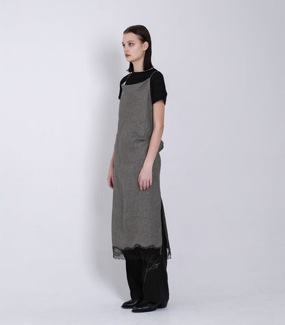 SLIP DRESS - HOUNDTOOTH - TANAKA