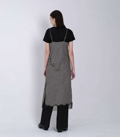 SLIP DRESS - HOUNDTOOTH - TANAKA