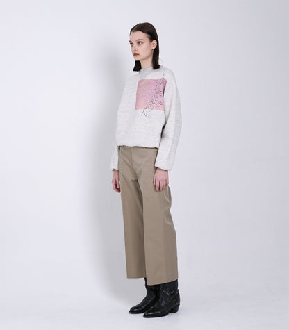 THE SWEATSHIRT - OATMEAL(FLOWER) - TANAKA