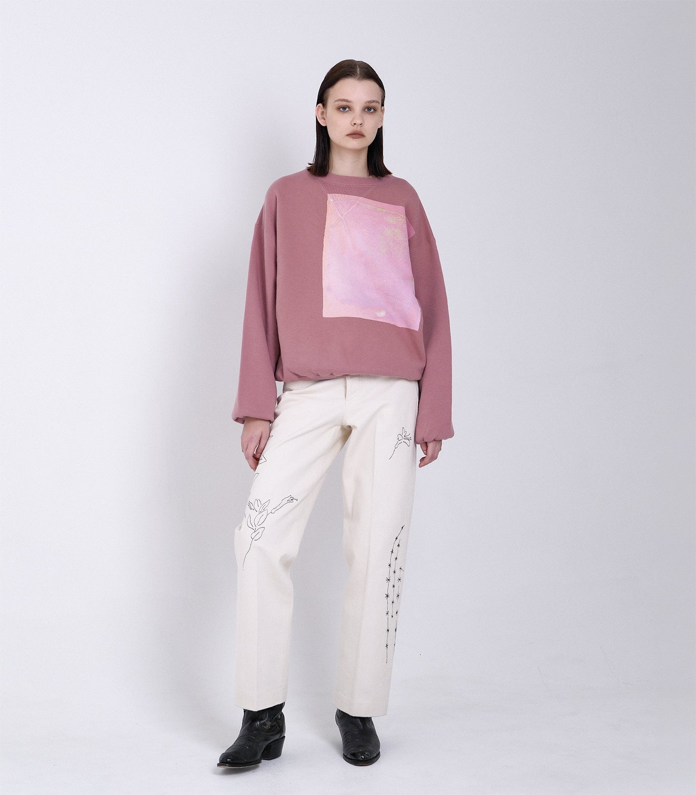 THE SWEATSHIRT - CORAL(FLOWER) - TANAKA