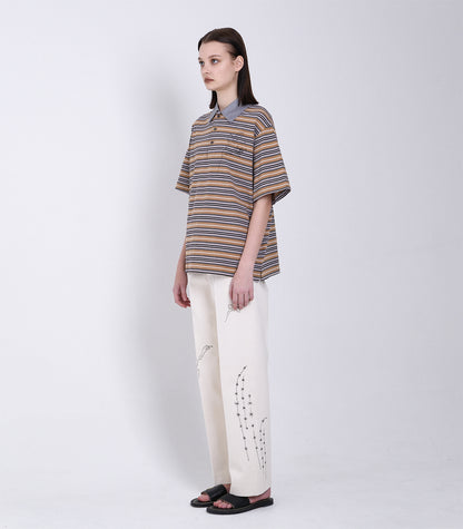 THE POLOSHIRTS - MULTI STRIPE(EMBROIDERY) - TANAKA