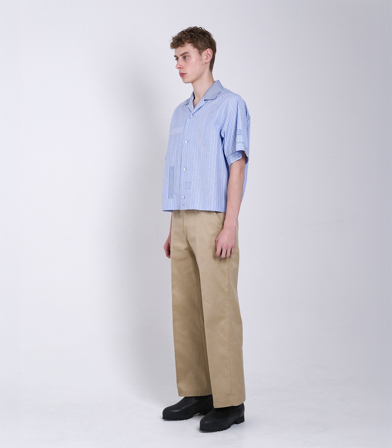 【 Coming Soon 】BOWLING SHIRT - BLUE STRIPE (MOSAIC) - TANAKA