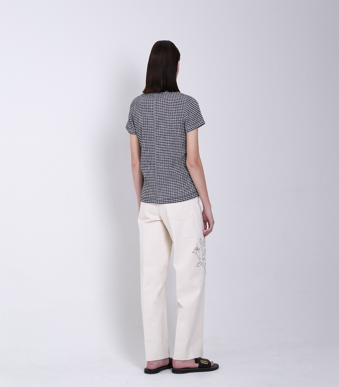 【 Coming Soon 】COMPACT TEE - BLACK GINGHAM - TANAKA