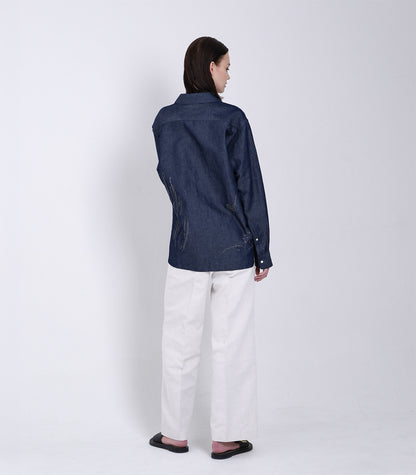 THE SHIRTS - INDIGO LINEN (EMBROIDERY) - TANAKA