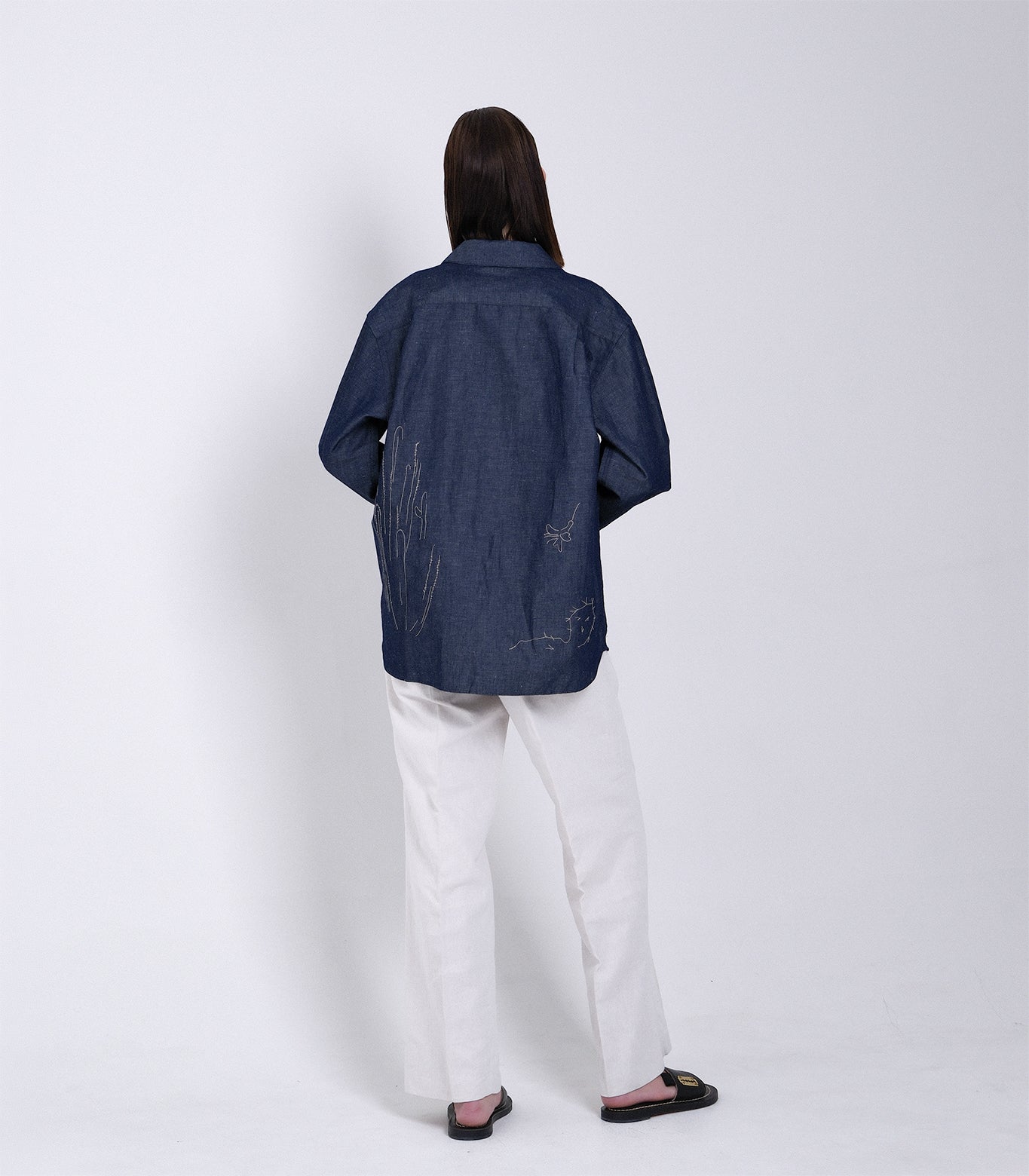 THE SHIRTS - INDIGO LINEN (EMBROIDERY) - TANAKA