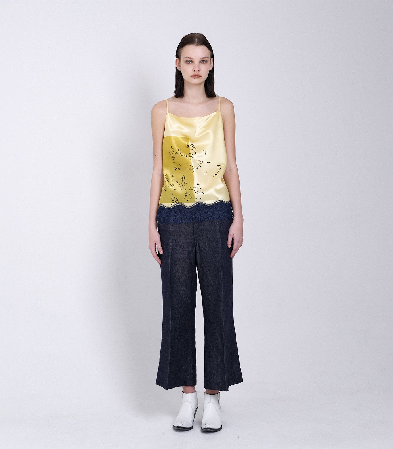 COMBI-CAMI TOP - LIGHT YELLOW (FLOWER) - TANAKA