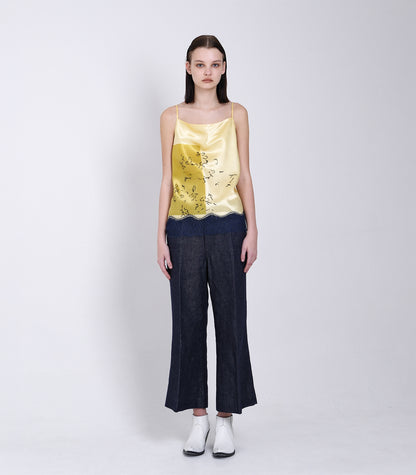 COMBI-CAMI TOP - LIGHT YELLOW (FLOWER) - TANAKA