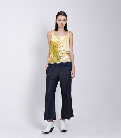 COMBI-CAMI TOP - LIGHT YELLOW (FLOWER) - TANAKA