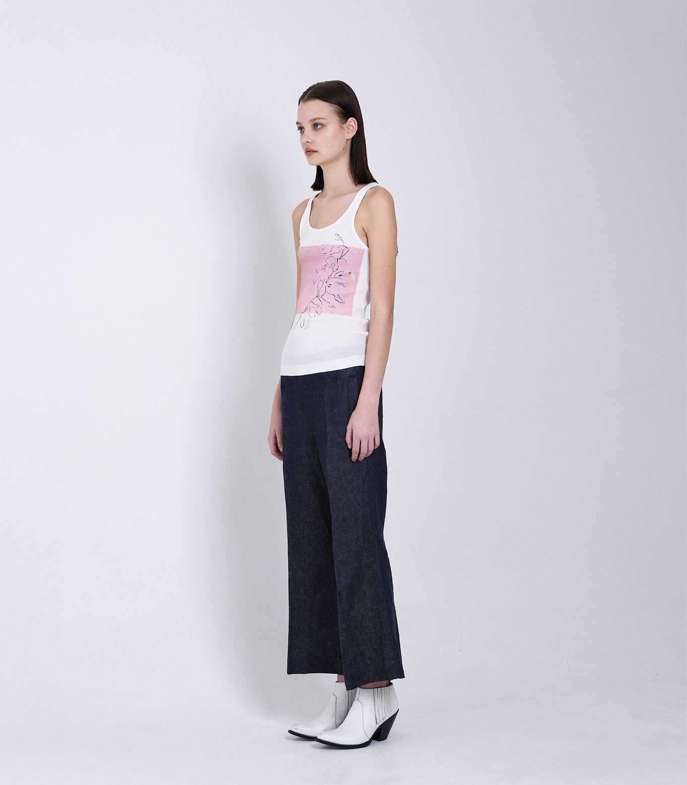 TANK TOP - PINK FLOWER - TANAKA