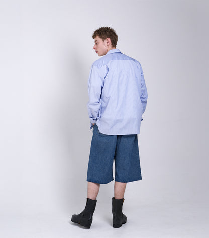 【 Coming Soon 】THE SHIRTS - BLUE STRIPE (FLOWER) - TANAKA