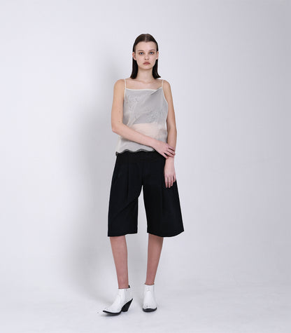 COMBI-CAMI TOP - NATURAL (EMBROIDERY) - TANAKA