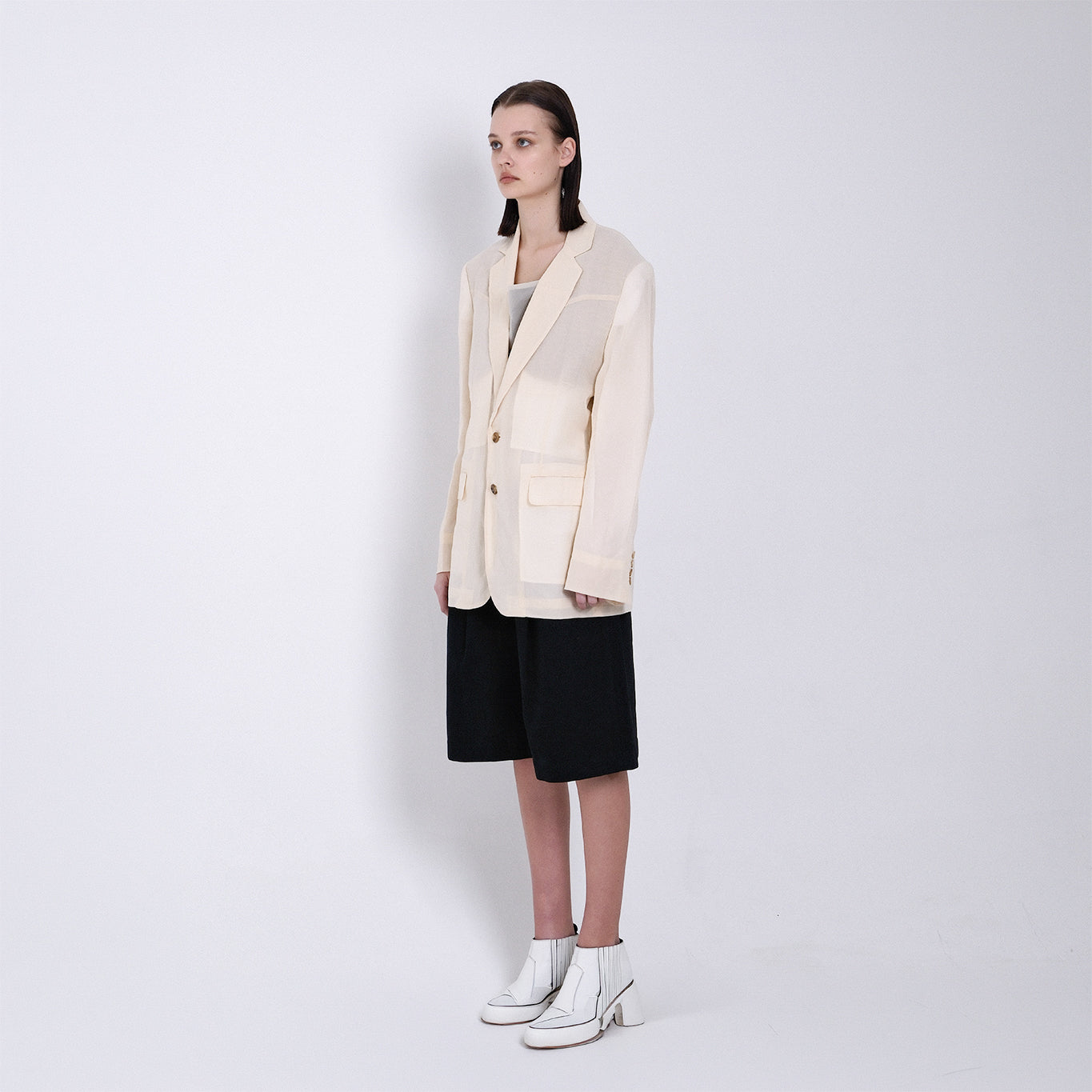 SCULPTURE JACKET - NATURAL - TANAKA