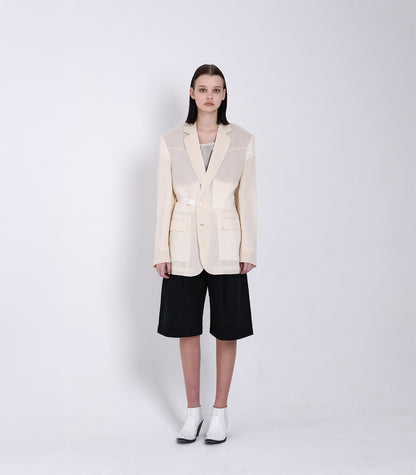 SCULPTURE JACKET - NATURAL - TANAKA