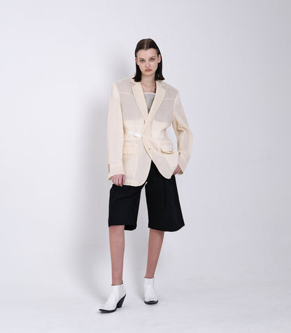 SCULPTURE JACKET - NATURAL - TANAKA