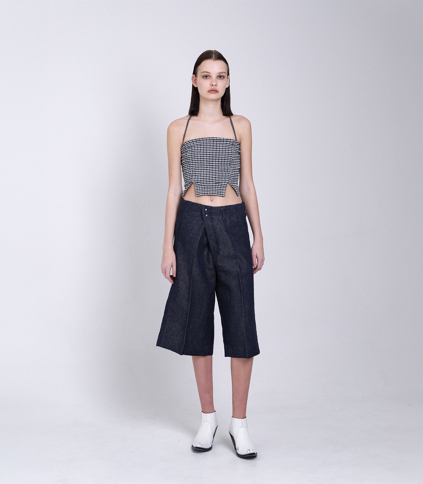 TUBETOP - BLACK GINGHAM - TANAKA