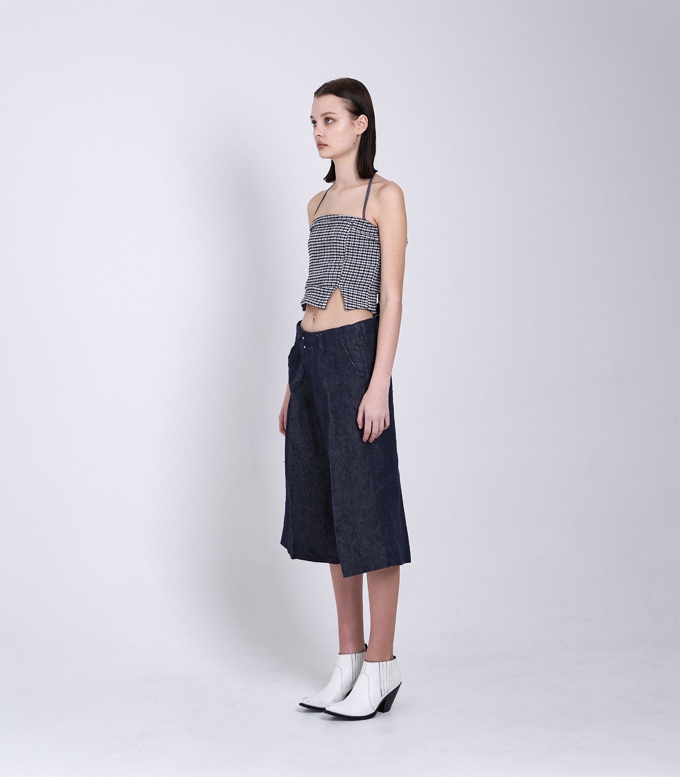 TUBETOP - BLACK GINGHAM - TANAKA
