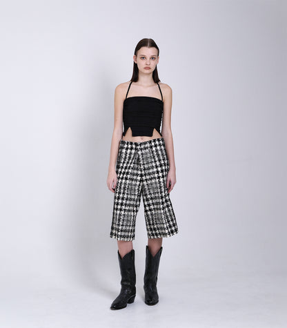 THE SHORTS - BLACK CHECK - TANAKA