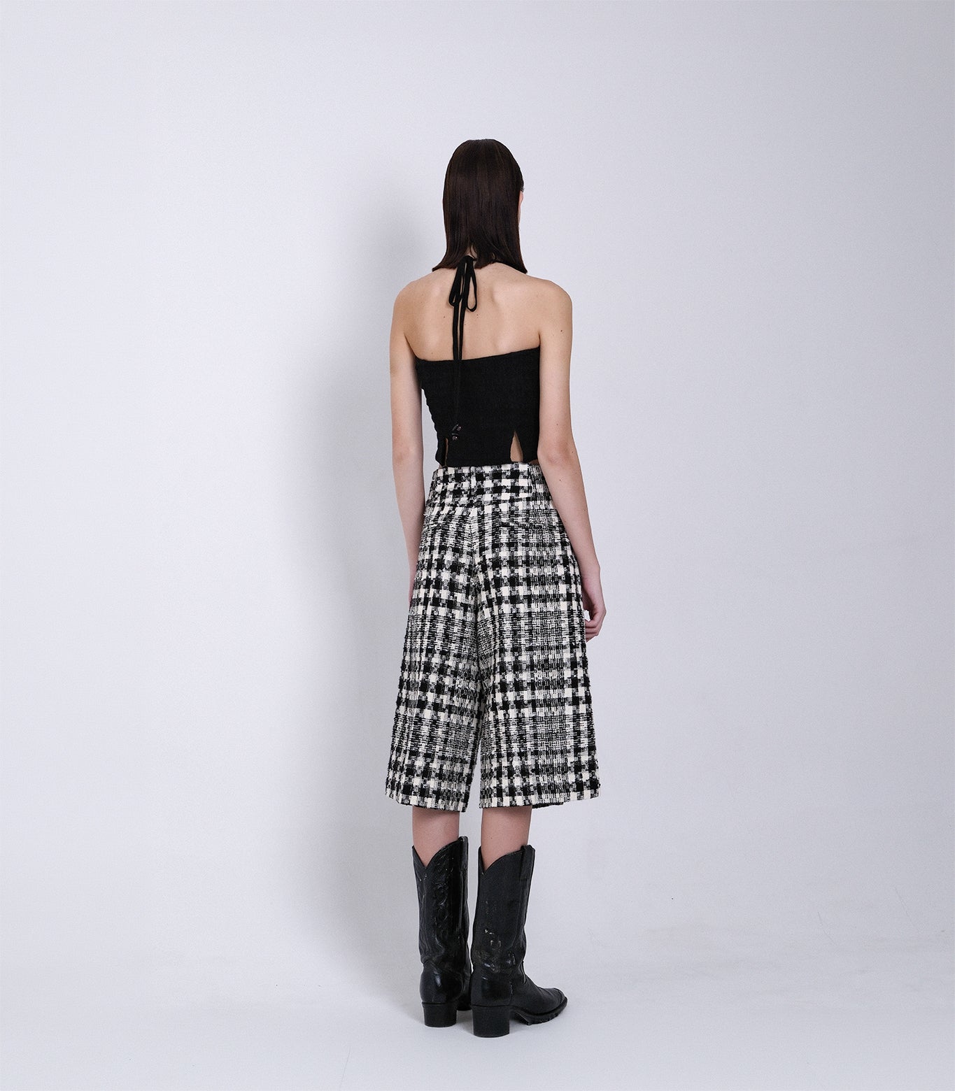 THE SHORTS - BLACK CHECK - TANAKA