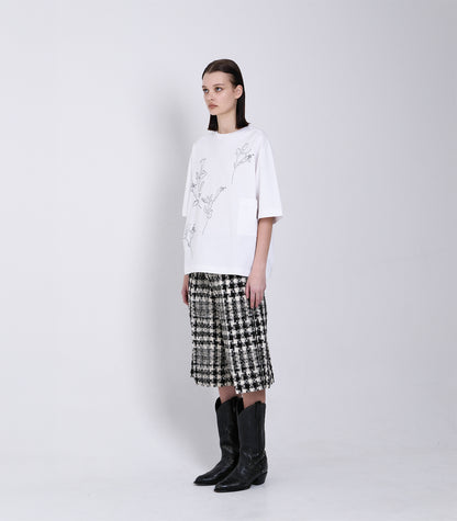 【 Coming Soon 】BOXY TEE - WHITE (EMBROIDERY) - TANAKA