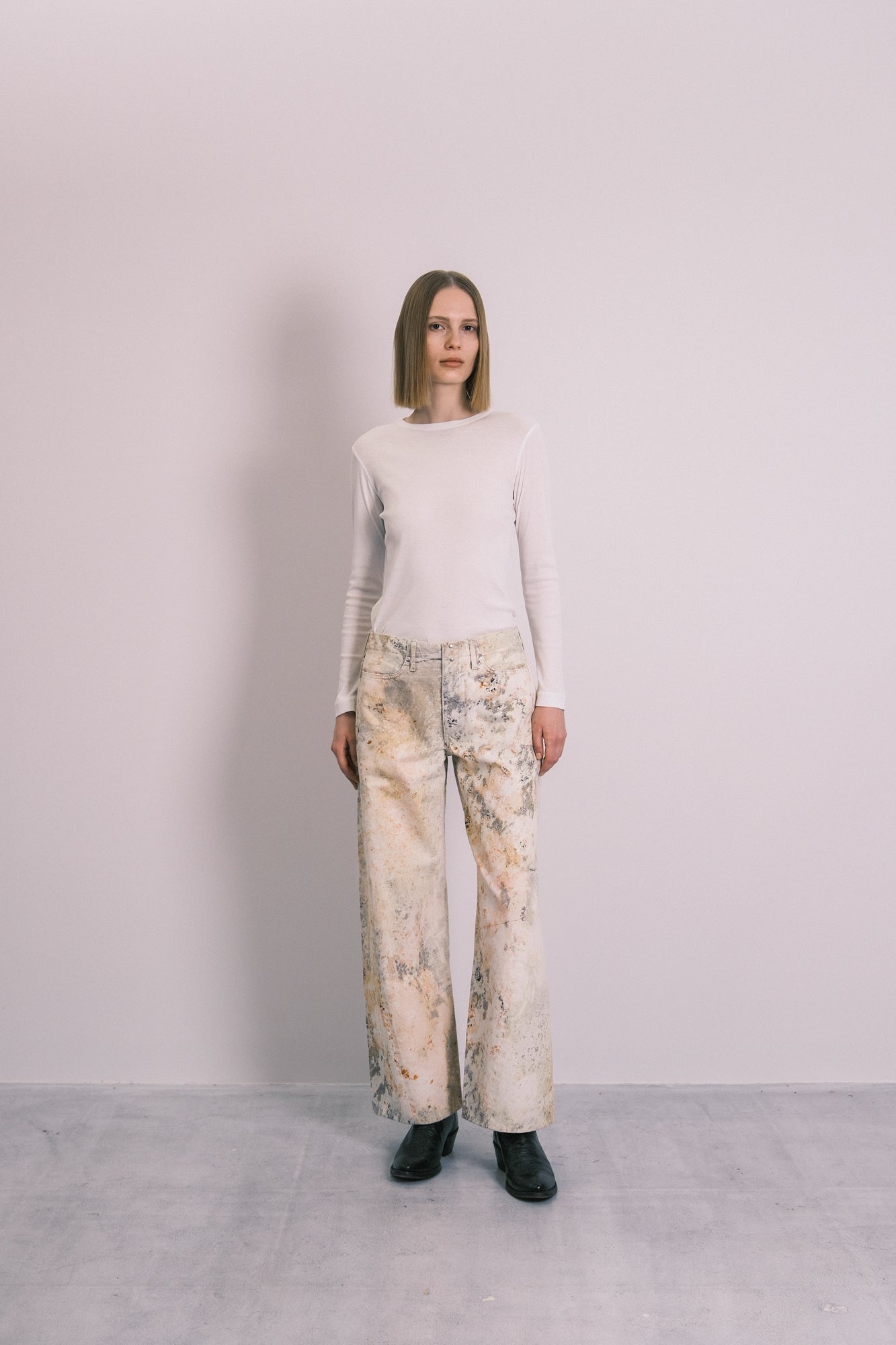 BOY JEAN TROUSERS - MARBLE