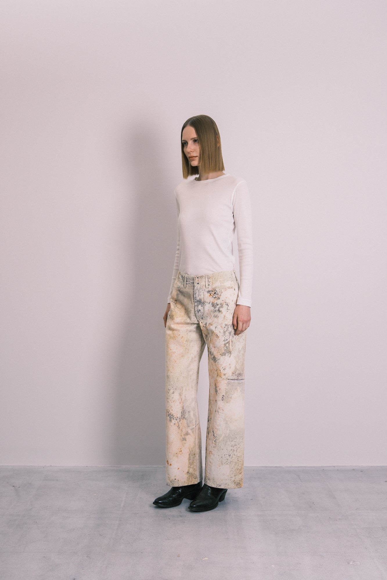 BOY JEAN TROUSERS - MARBLE