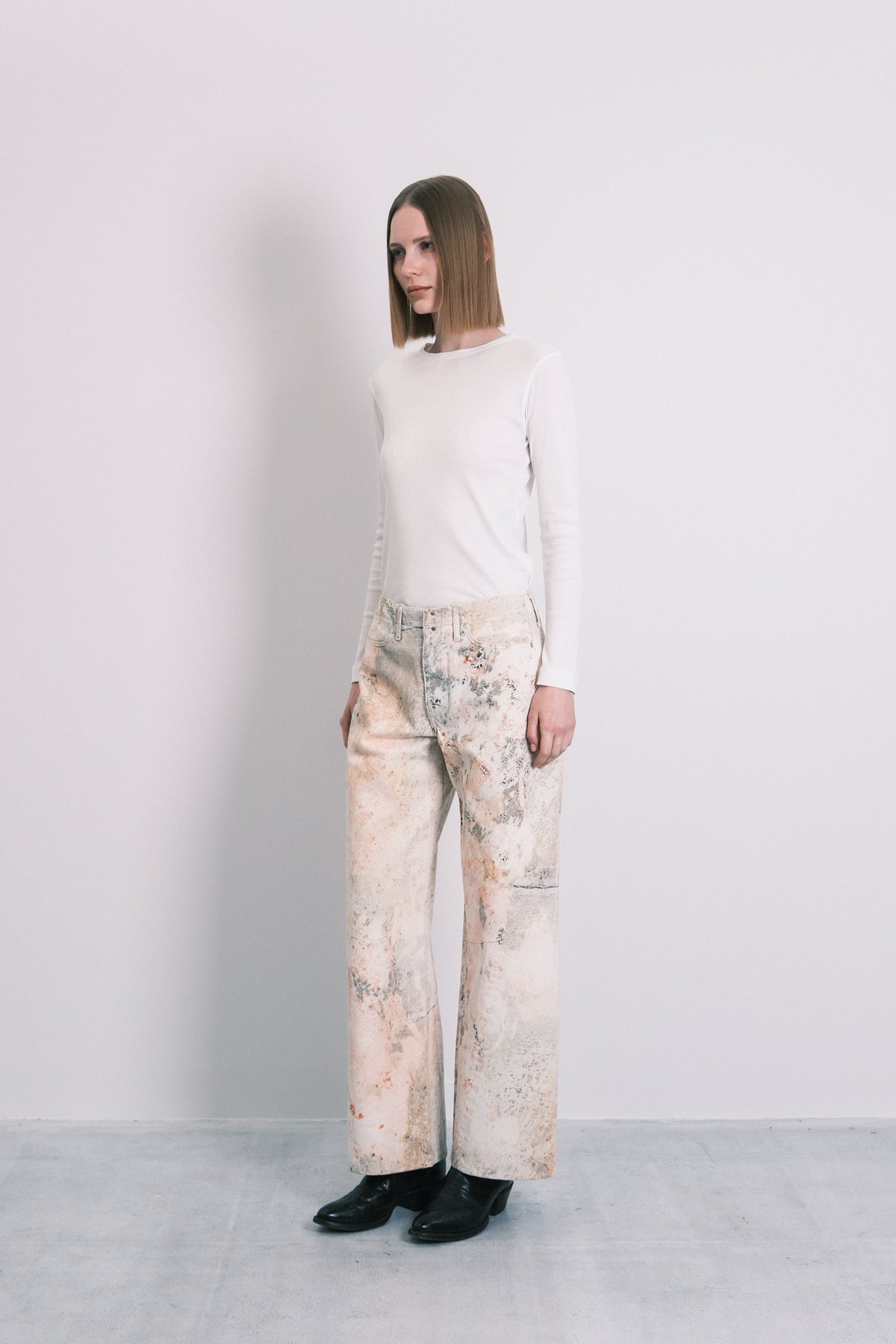BOY JEAN TROUSERS - MARBLE