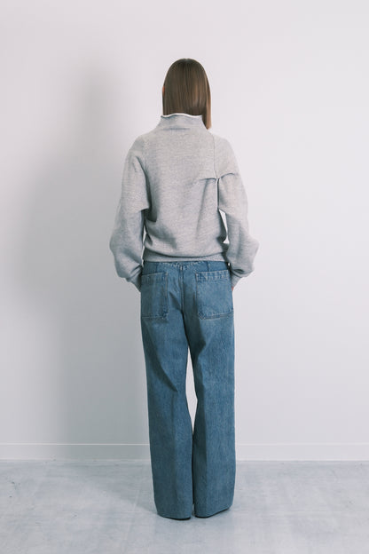 DRAPE SWEATSHIRT - HEATHER GRAY