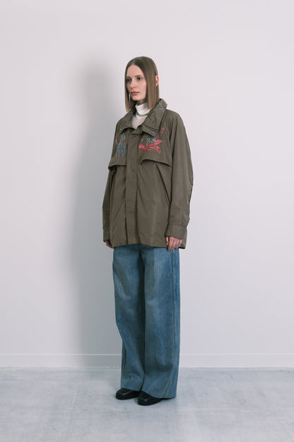TRACK HALF COAT - SAGE(FLOWER)
