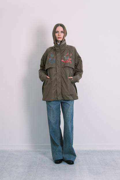 TRACK HALF COAT - SAGE(FLOWER)