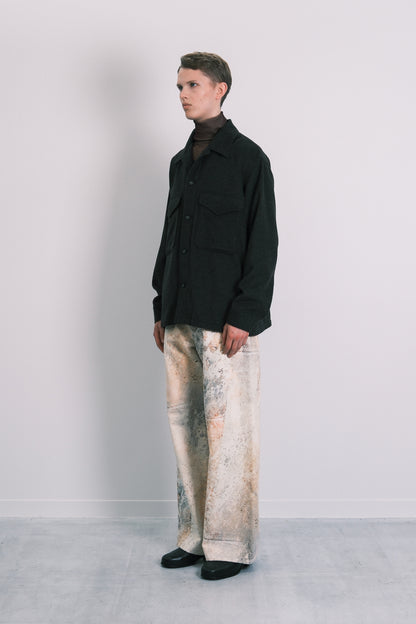 DOUBLE POCKET SHIRT - DARK BROWN