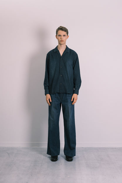 THE SHIRTS - BLUE STRIPE (FLOWER)