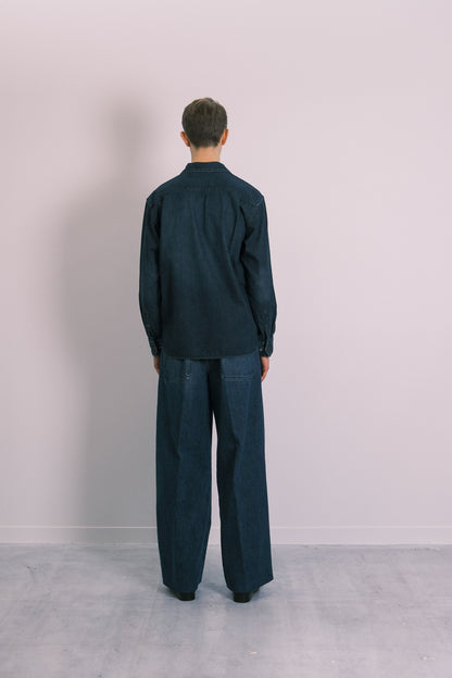 THE SHIRTS - BLUE STRIPE (FLOWER)