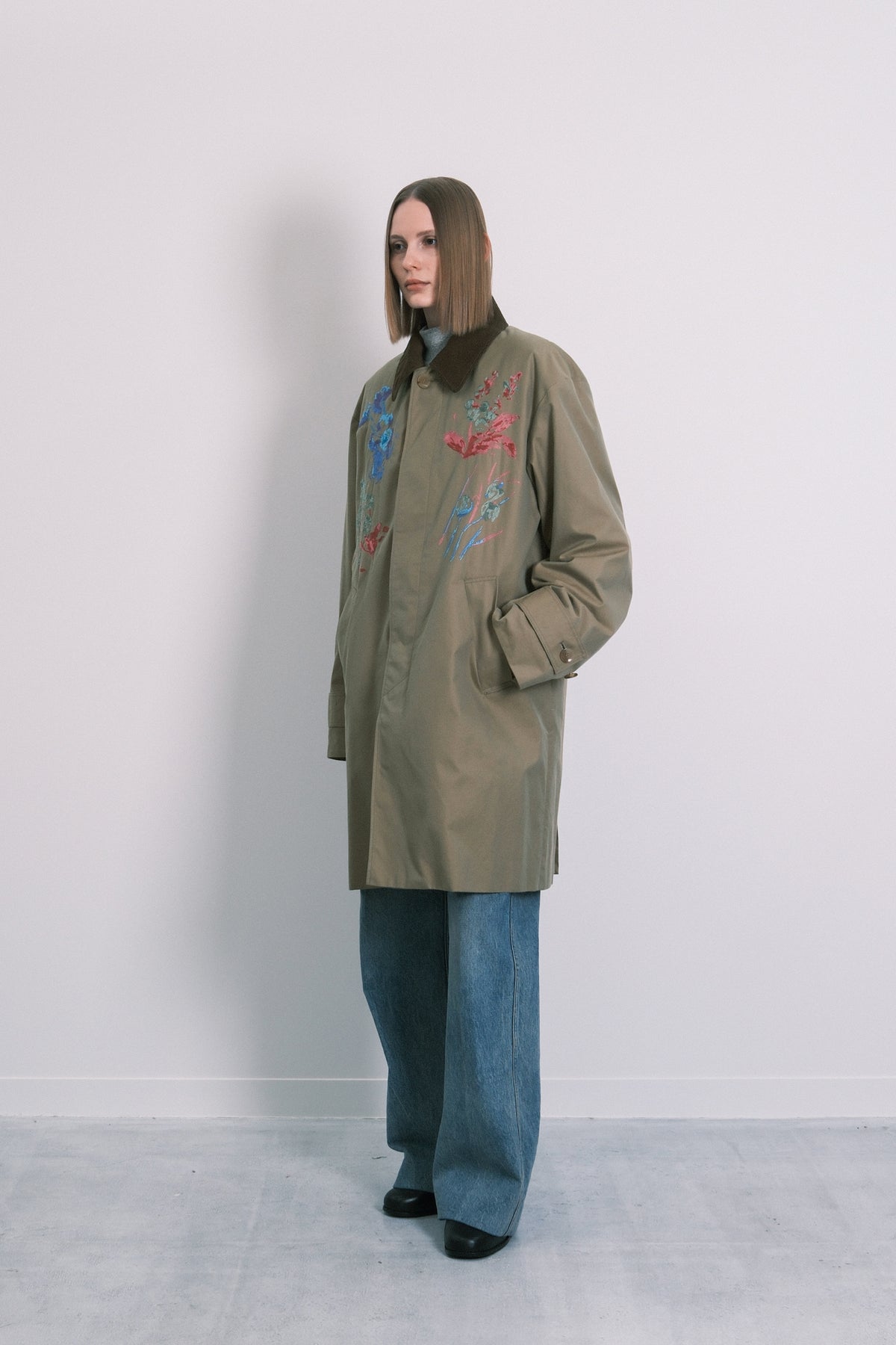 MAC COAT - SAGE(FLOWER) - TANAKA