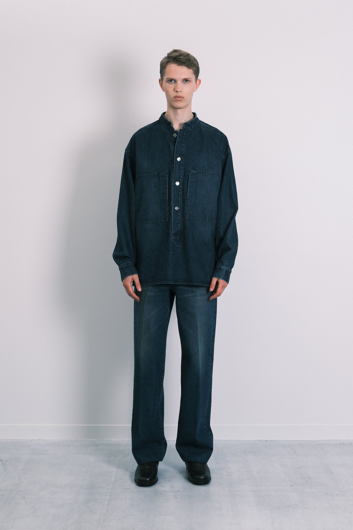 POPOVER WORK SHIRT - DARK BLUE
