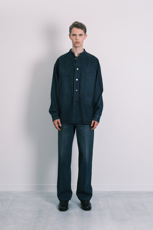 POPOVER WORK SHIRT - DARK BLUE