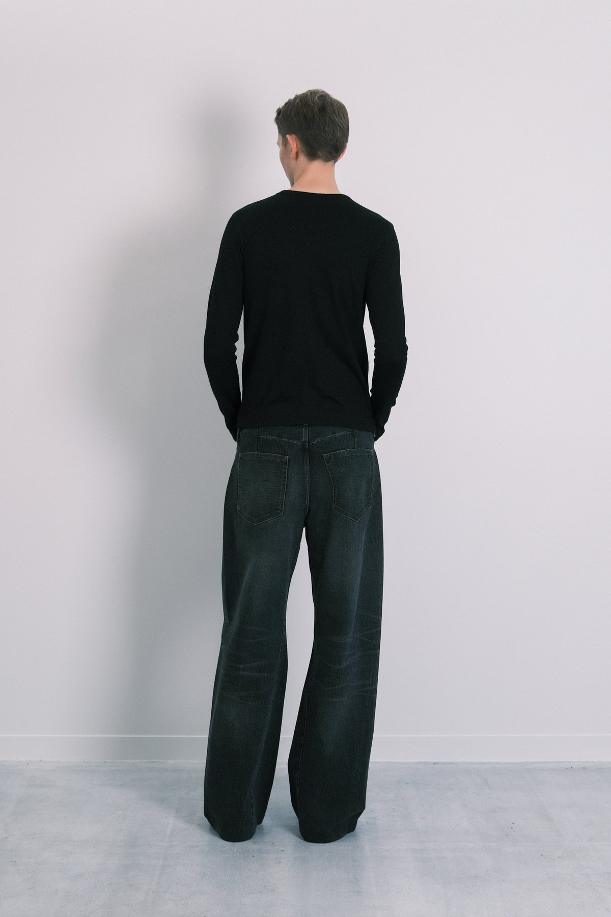 LONG SLEEVE TEE - BLACK(FLOWER)