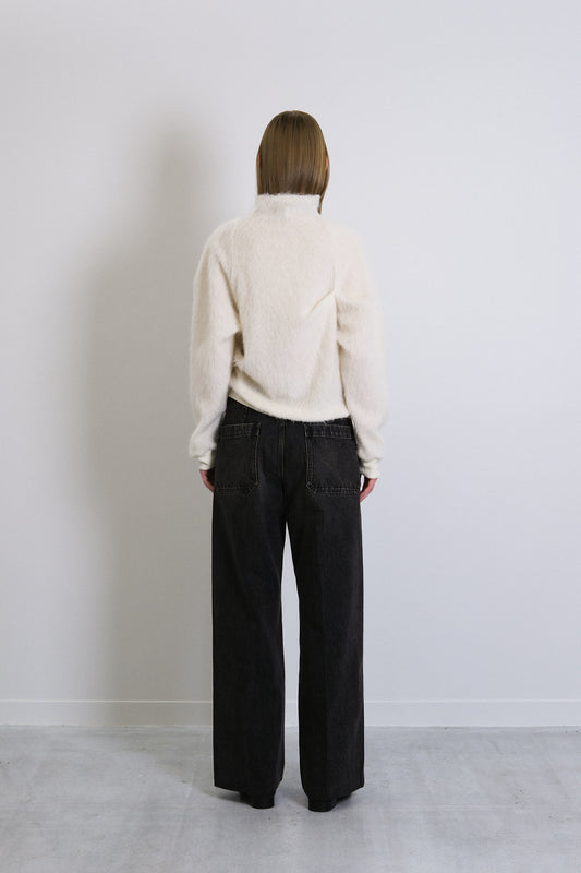 DRAPE SWEATSHIRT - SHAGGY WHITE