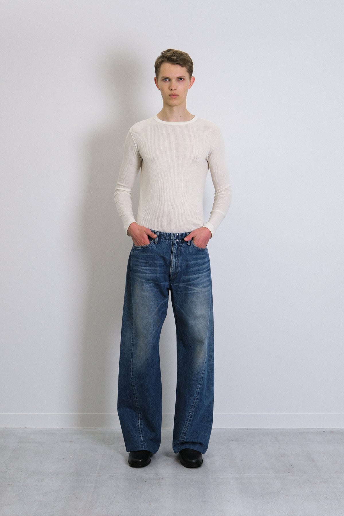 BOY JEAN TROUSERS - VINTAGE MID BLUE - TANAKA