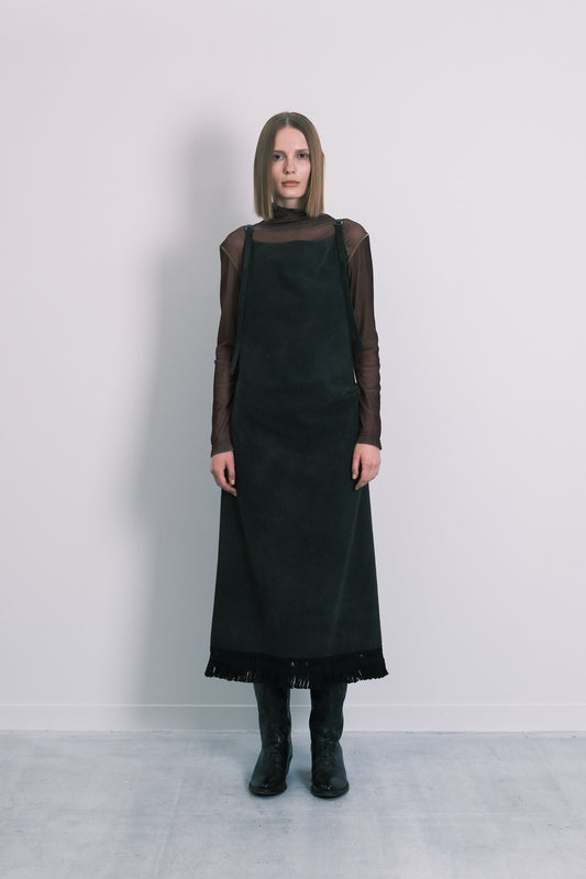 TURTLE NECK TEE - DARK BROWN - TANAKA