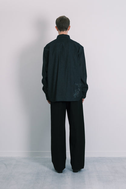SHIFT WESTERN SHIRT - INDIGO BLUE(EMBROIDERY)