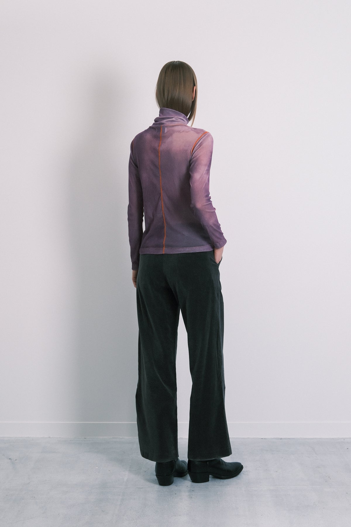TURTLE NECK TEE - LAVENDER - TANAKA